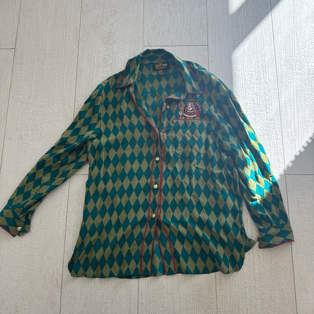 Bob MackieGucci Green Diamond Pattern Shirt